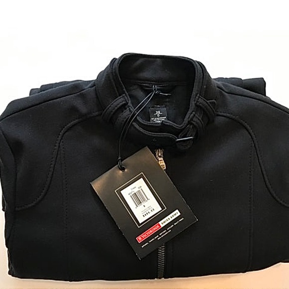 Ladies Y2K Long Black Coat, Victorinox Swiss Army, Fitted Coat, Sz 0(XS) NWT - Picture 2 of 11